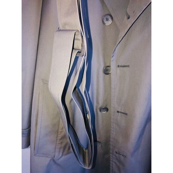 London Fog Maincoats máde The USA 46 reg gray men’s trench coat - Picture 5 of 12